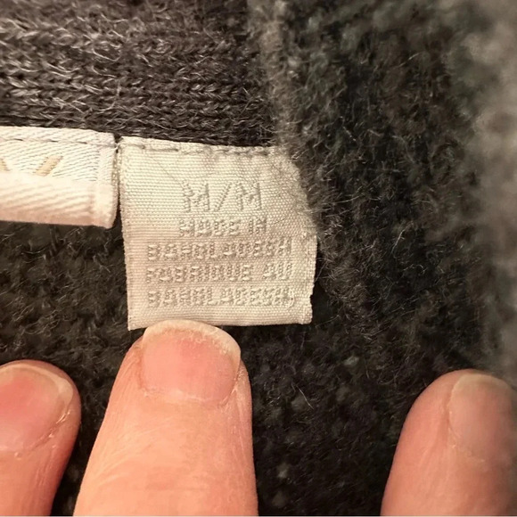 Suzy Shier Cardigan Open Front Grey Size Medium - Picture 9 of 16